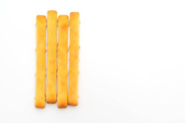 beyaz arka plan bisküvi ekmek sopa