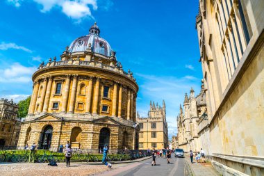 Oxford, Uk - 29 Ağustos 2019: Radcliffe Kamera, Bodleian Kütüphanesi, O