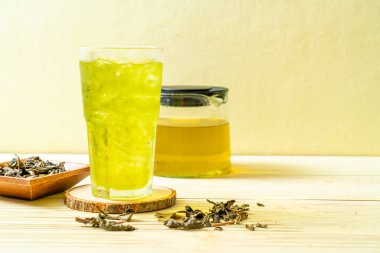 buzlu Japon yeşil çay