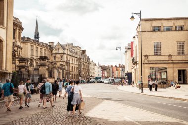 Oxford,Uk-Ağu 29 2019 : İngiltere'de Oxford Cityscape