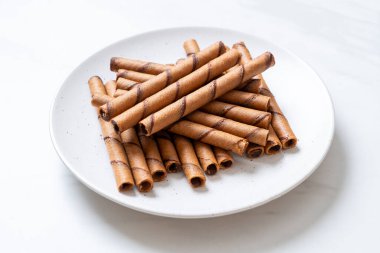 krema ile kahve gofret sopa rulo