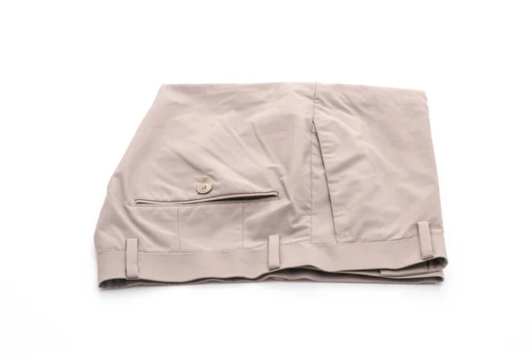 Beżowy krótkie spodnie na białym tle na białym tle — Zdjęcie stockowe