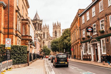 York-İngiltere, Sep 3 2019: York bakanı şehir duvarından, Englan