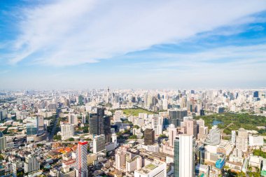 Bangkok Tayland 'da mimarisi ve binası olan güzel bir şehir manzarası
