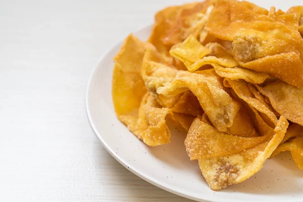 Wonton Cerdo Frito Con Salsa Inmersión — Foto de Stock