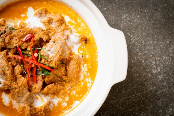 Thai Meal Kit Panang Curry Mit Schweinefleisch Thai Food Style — Stockfoto