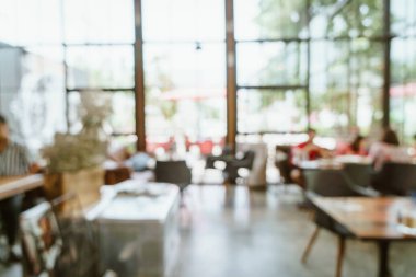 Arka plan için soyut bulanıklık ve odaklanmış kafe restoranı