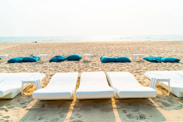 beach bean bag  with ocean sea background