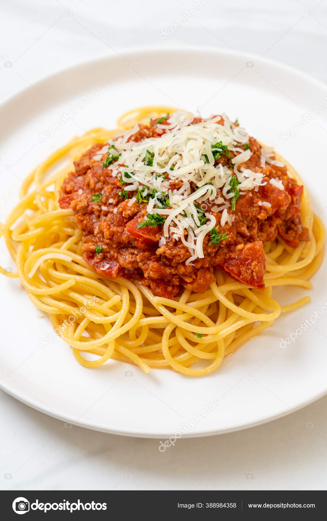 Spaghetti Bolognese Pork Spaghetti Minced Pork Tomato Sauce