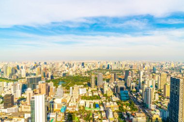 Bangkok Tayland 'da mimarisi ve binası olan güzel bir şehir manzarası