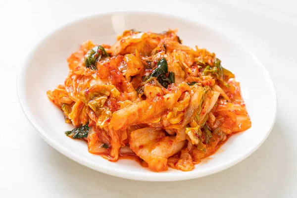 Kimchi Col Plato Estilo Comida Tradicional Coreana — Foto de Stock