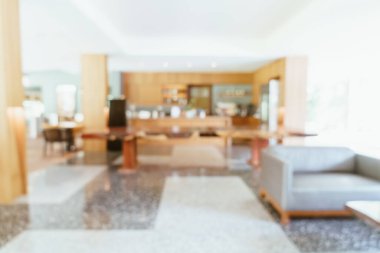 Özet olarak, arka plan için soyut bulanık ve odaksız otel lobisi