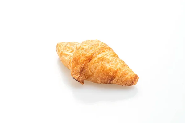 Färsk Croissant Isolerad Vit Bakgrund — Stockfoto