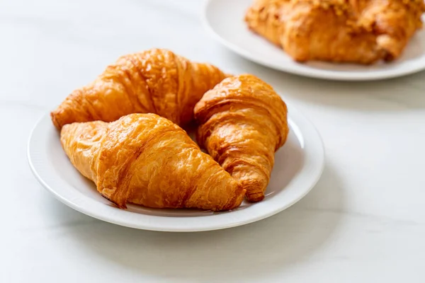 Fresh Butter Croissant Plate — Stock Photo, Image