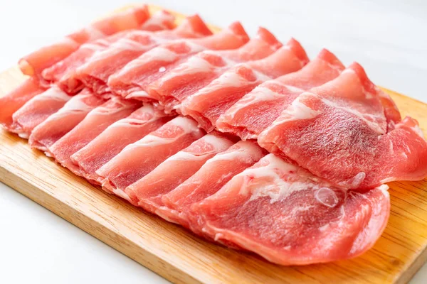 Fresh Sliced Collar Pork Raw — Stock Photo, Image