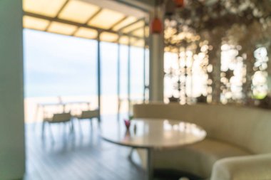 Arka plan için soyut bulanıklık ve odaklanmış kafe restoranı