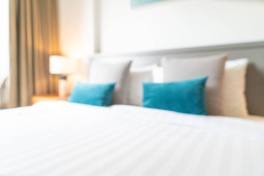 Özet olarak, arka plan için soyut bulanıklık ve odaksız otel odası
