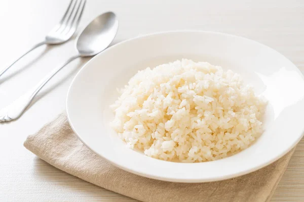 Arroz Blanco Jazmín Tailandés Cocido Plato — Foto de Stock