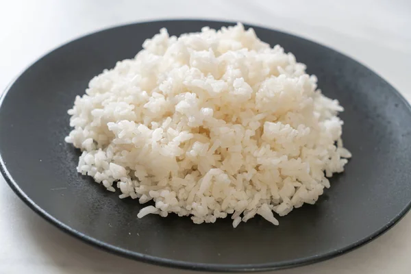 Cozido Arroz Branco Jasmim Tailandês Prato — Fotografia de Stock