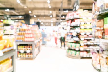 Arkaplan için soyut bulanık ve odaklanmış süpermarket