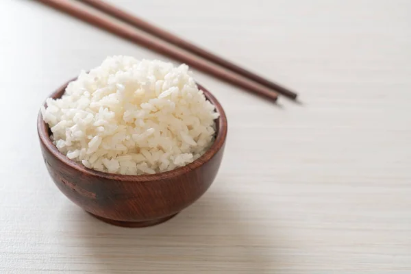 Cooked Thai Jasmine White Rice Bowl — Stock Photo, Image