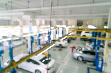 Özgeçmiş için soyut bulanık garaj araba servisi