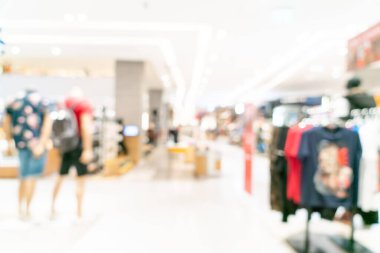 Alış veriş merkezinde arka plan için soyut bulanık dükkan ve perakende mağazası