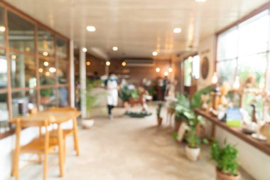 Arka plan için soyut bulanık kahve dükkanı ve restoran