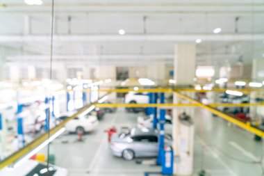 Özgeçmiş için soyut bulanık garaj araba servisi