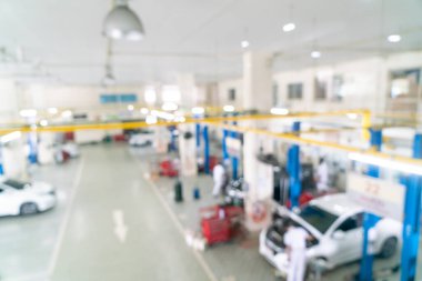 Özgeçmiş için soyut bulanık garaj araba servisi