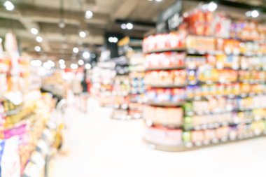 Arkaplan için soyut bulanık ve odaklanmış süpermarket