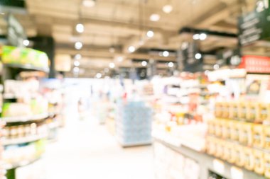 Arkaplan için soyut bulanık ve odaklanmış süpermarket