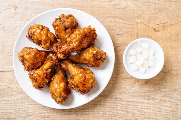 fried chicken with sauce in Korean style