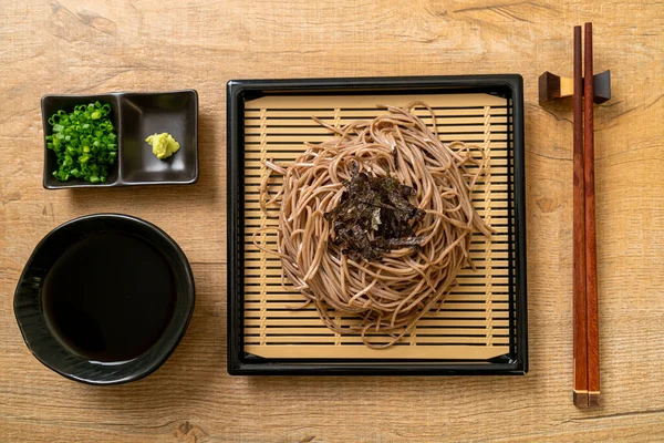 Kall Bovete Soba Nudlar Eller Zaru Ram Japansk Mat Stil — Stockfoto