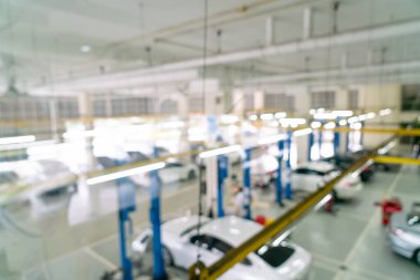 Özgeçmiş için soyut bulanık garaj araba servisi