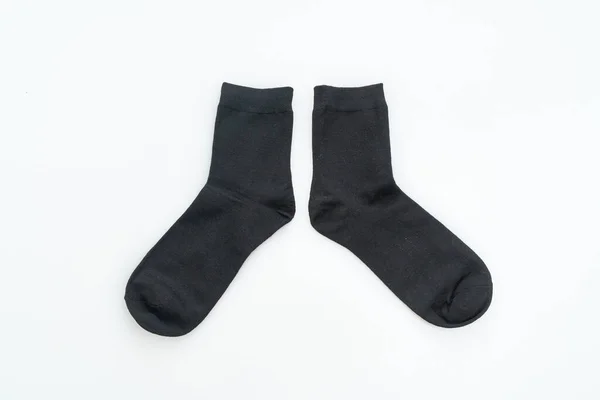 Black Sock Isolated White Background — Stock Photo, Image