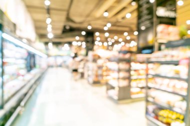 Arkaplan için soyut bulanık ve odaklanmış süpermarket