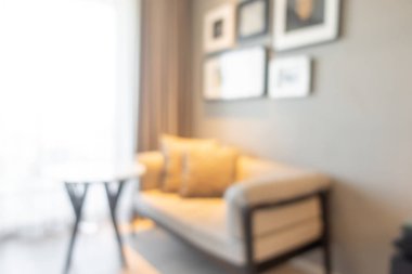 soyut bulanıklık ve odaklanmış oturma odası arka plan için iç mekan