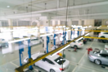 Özgeçmiş için soyut bulanık garaj araba servisi