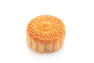 Ay pastası beyaz arkaplanda izole