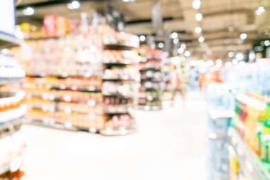 Arkaplan için soyut bulanık ve odaklanmış süpermarket