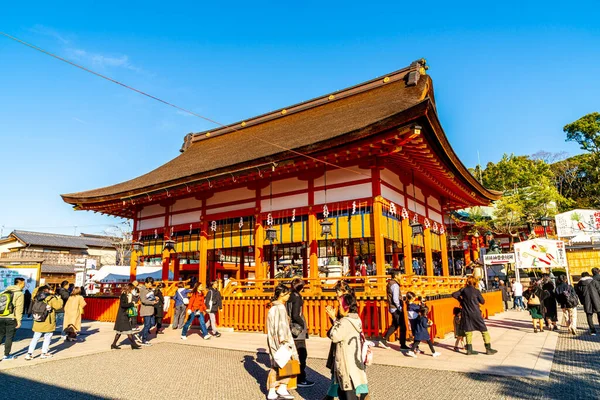 Kyoto Japón Jan 2020 Turismo Santuario Inari Fushimi Kyoto Japón — Foto de Stock