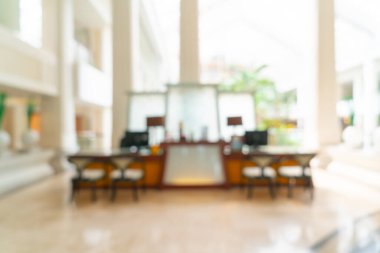 Soyut bulanık lüks otel lobisi ve arka plan için dinlenme odası