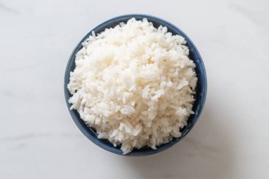 Tayland yaseminli beyaz pirinç kasesi.