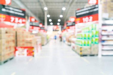 Arkaplan için soyut bulanık ve odaklanmış süpermarket