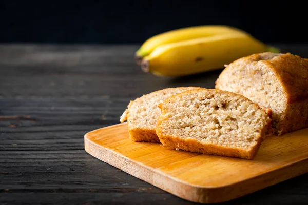 Homemade banana bread  or  banana cake sliced