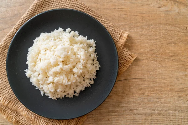 Arroz Blanco Jazmín Tailandés Cocido Plato — Foto de Stock