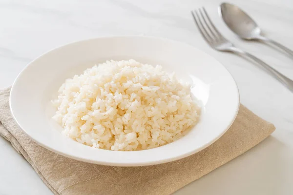 Arroz Blanco Jazmín Tailandés Cocido Plato — Foto de Stock