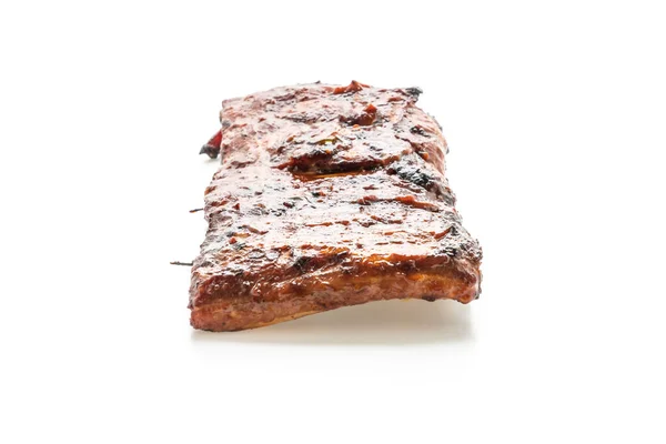 Grilled Barbecue Ribs Pork Isolated White Background — Stock Photo, Image