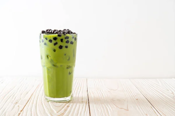 Verde Matcha Latte Con Burbuja — Foto de Stock